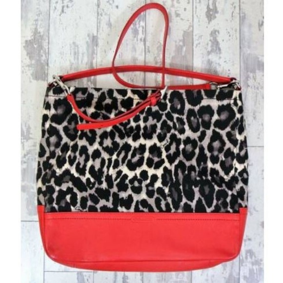 Coach Ocelot Bag Red Leopard Animal Mob Wife - Picture 6 of 7